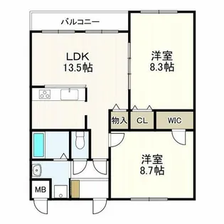 デルニエ【1階】の間取り