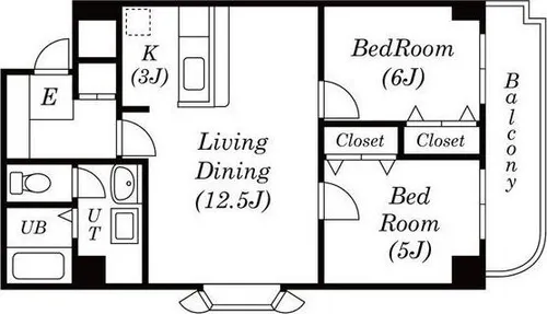 ヴィラ栄 NO 9【5階】の間取り