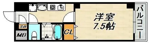 ラ・ヴィスタ板宿【3階】の間取り