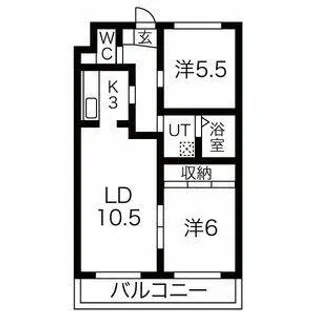リリーハイム【1階】の間取り