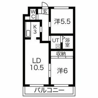 リリーハイム【1階】の間取り
