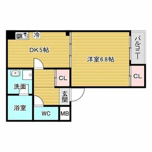 石橋マンション 柊【3階】の間取り