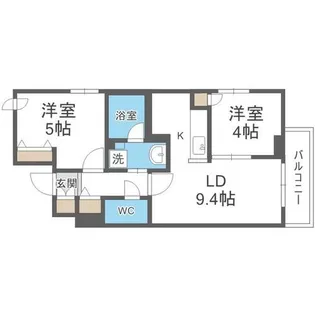 クラッセ札幌シティアクシア・ノーステラス【2階】の間取り