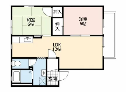 ジュネスシャトーA【2階】の間取り