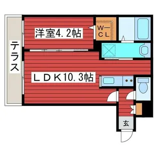 フォレスタ月寒東【4階】の間取り