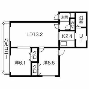 ヤマネBLD【402号室】の間取り