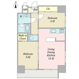 ソレアードテラス葵【0502号室】の間取り