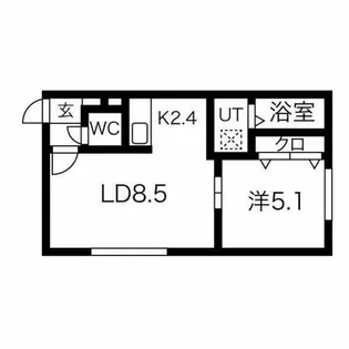 ラウレア前田【1階】の間取り