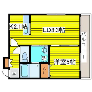 コンフォート環状通東【4階】の間取り