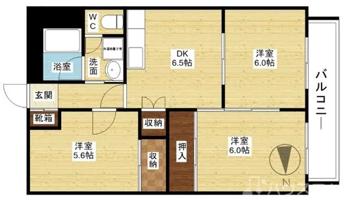 グリースシャトー桃山台【3階】の間取り