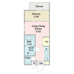 MOVE中村公園GRANDE【3階】の間取り