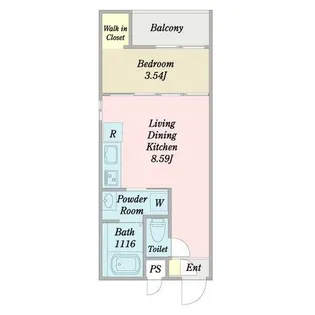 MOVE中村公園KRONE【2階】の間取り