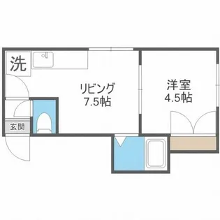 システムコート南5条【2階】の間取り