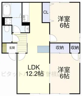 グレイス上吉田【B206号室】の間取り