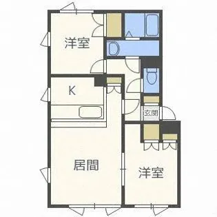 フレーブリバー103【202号室】の間取り