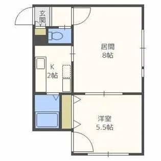 コスモ麻生【4階】の間取り