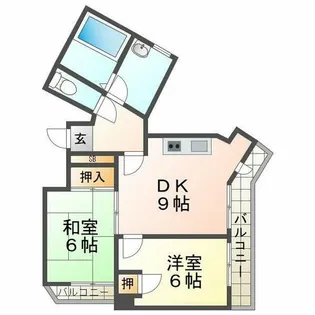 武庫之荘ジェメッリ【204号室】の間取り