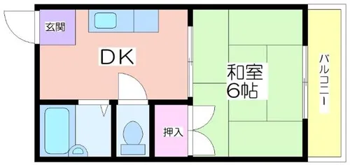 ウィステリア粉浜【405号室】の間取り