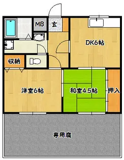 クレストヴィラ千鳥【1階】の間取り