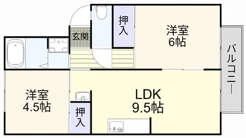 セントラルルーツ【102号室】の間取り