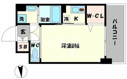 ミラージュパレス南堀江【12階】の間取り