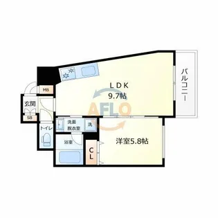 D-RestNakanoshima【8階】の間取り