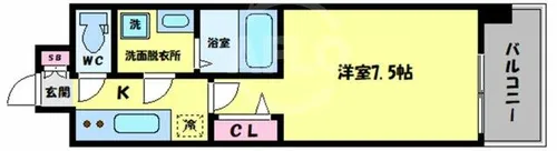 S-RESIDENCE福島Grande【4階】の間取り