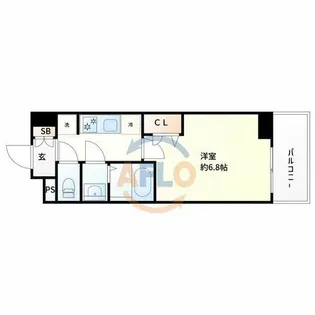 プレサンスOSAKA西中島リエゾン【7階】の間取り