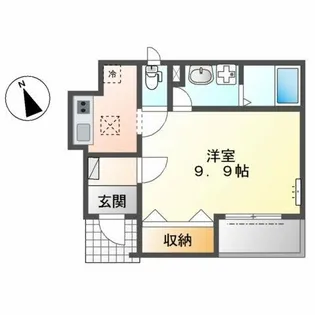オ ソレイユ呼続【1階】の間取り