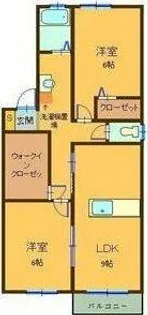 ガーデンコート出川C棟【203号室】の間取り