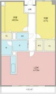 メルキュール開明【3階】の間取り