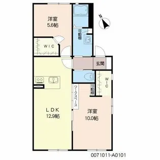 リバーサイド【1階】の間取り