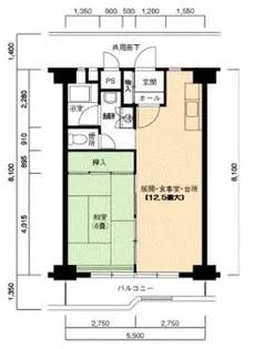 UR牛巻【14階】の間取り