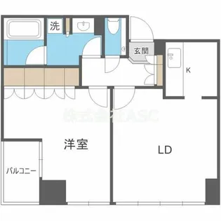 アステリオ北堀江 ザ・メトロタワー【1305号室】の間取り