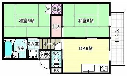 プレジールF【2階】の間取り