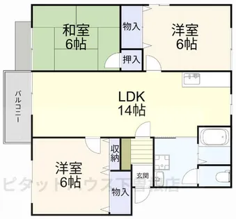 ビスク・ガーデンB棟【202号室】の間取り