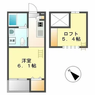 ホワイトアゲート【105号室】の間取り