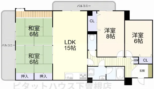 イマージュ安部山公園【401号室】の間取り