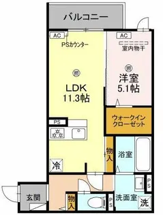 イルソラーレ須磨【3階】の間取り