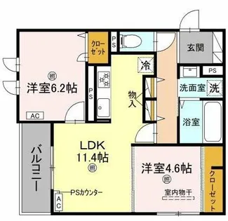 イルソラーレ須磨【3階】の間取り