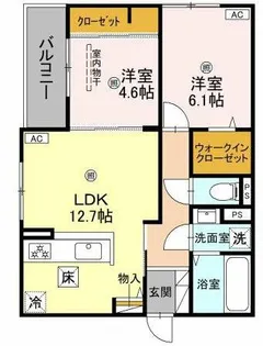 イルソラーレ須磨【1階】の間取り