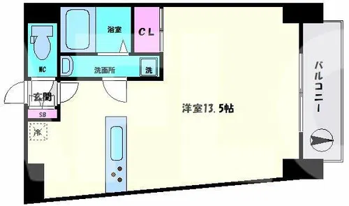 グランエクラ今宮戎【9階】の間取り