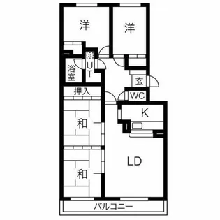 アップルコート北32条【4階】の間取り
