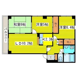 サンフラワー元町【207号室】の間取り