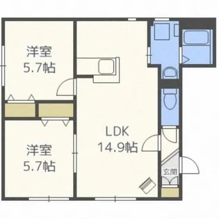 エクラン【102号室】の間取り