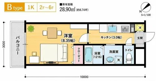 grande甲子園口【2階】の間取り