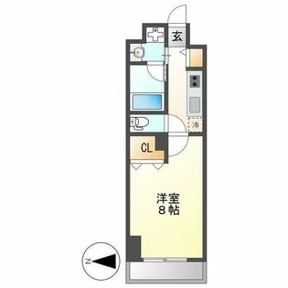 プロシード金山3【802号室】の間取り