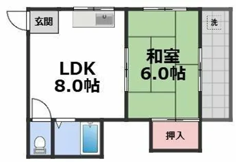 ローズハイツ【2階】の間取り