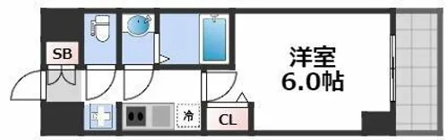 大阪府大阪市浪速区塩草1丁目【マンション】の間取り