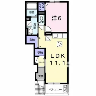 EAST・SIDE 弐番館【1階】の間取り